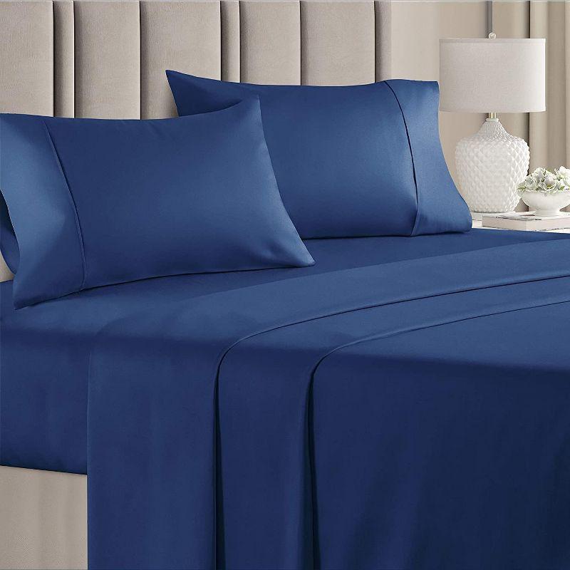 CGK Linens 4 Piece 100% Cotton 400 Thread Count Hotel Quality Bed Sheet Set