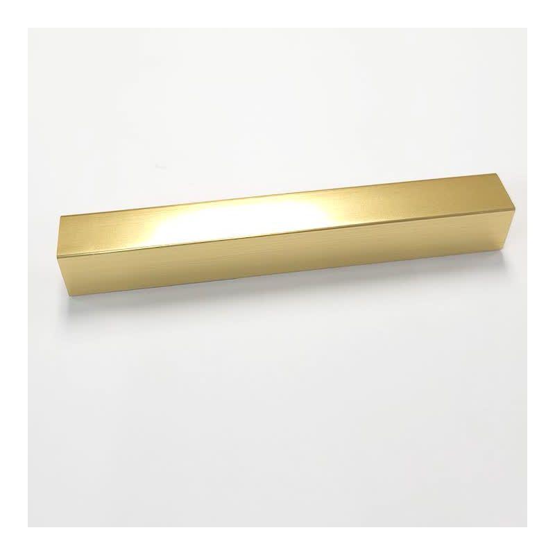 37" x 25" Polished Brass Framed Bathroom Vanity Wall Mirror Gold - Amanti Art: Modern Rectangular, Beveled, Wall-Mounted