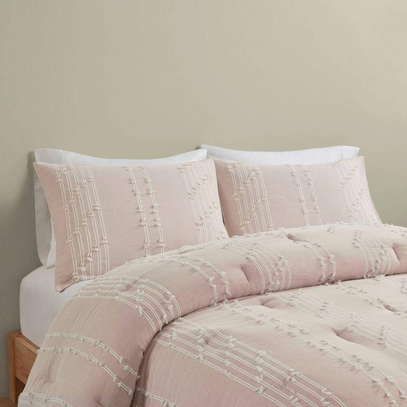 INK+IVY 3 Piece Cotton Jacquard Bedding Set