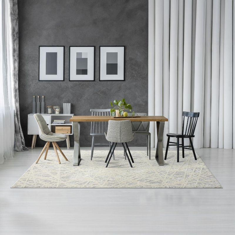 LUXE WEAVERS Geometric Abstract Lines Gray 4x5 Area Rug