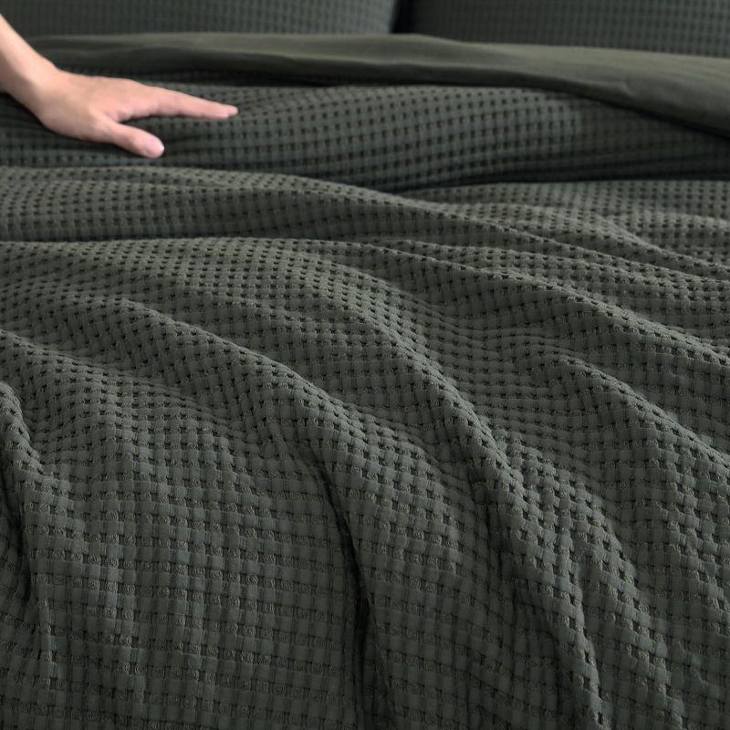 Kenneth Cole Solid Waffle Reversible Comforter Set