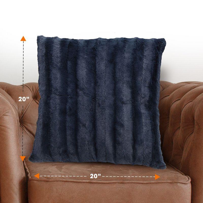 Cheer Collection Faux Fur Pillow Cover