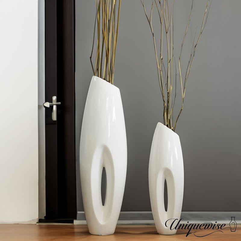 Uniquewise Tall Floor Vase, Modern White Large Floor Vase, 40-inch Vase, Decorative Lightweight Vase, Home Decor, Large