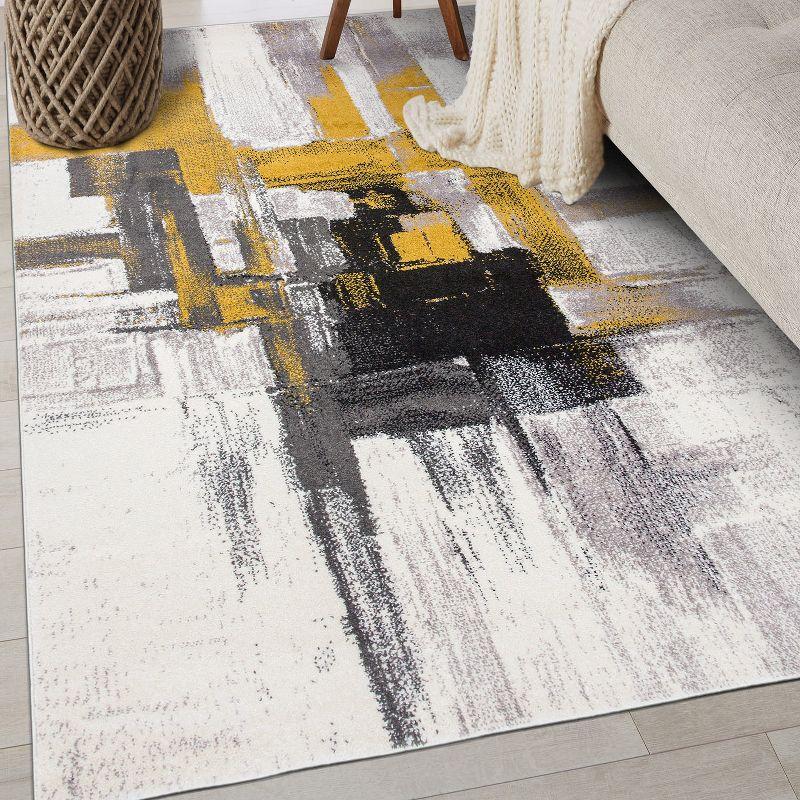 World Rug Gallery Contemporary Modern Abstract Area Rug