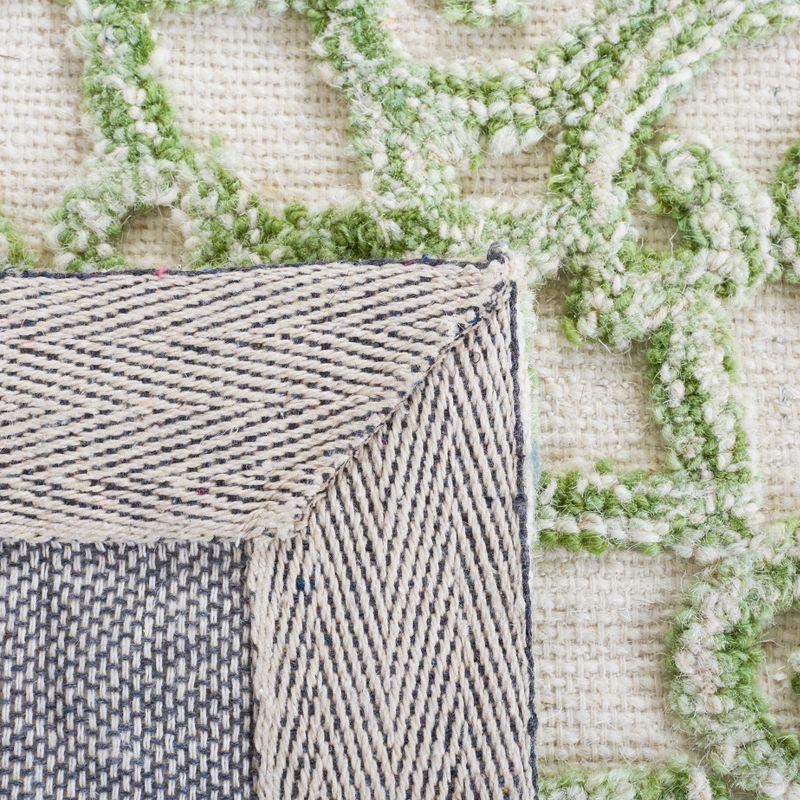 Trace TRC103 Hand Tufted Indoor Area Rug - Ivory/Green - 6'x6' - Safavieh