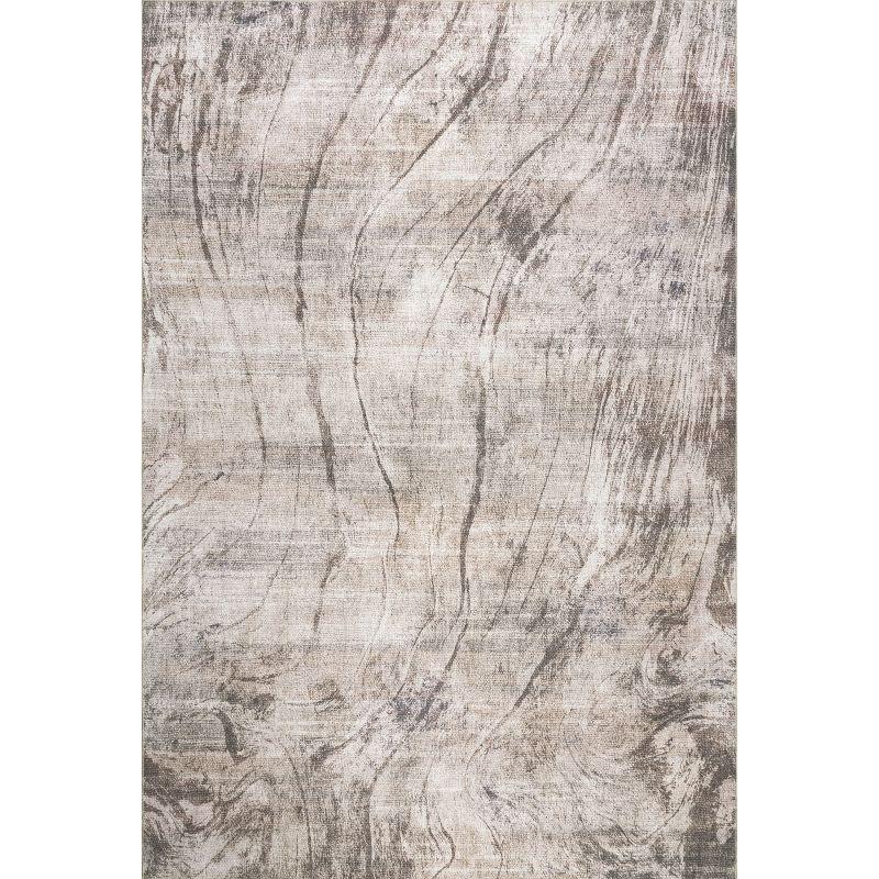 Nuloom Charmaine Abstract 8x12 Machine Washable Indoor Area Rug for Living Room Bedroom Dining Room Kitchen, Beige/Ivory