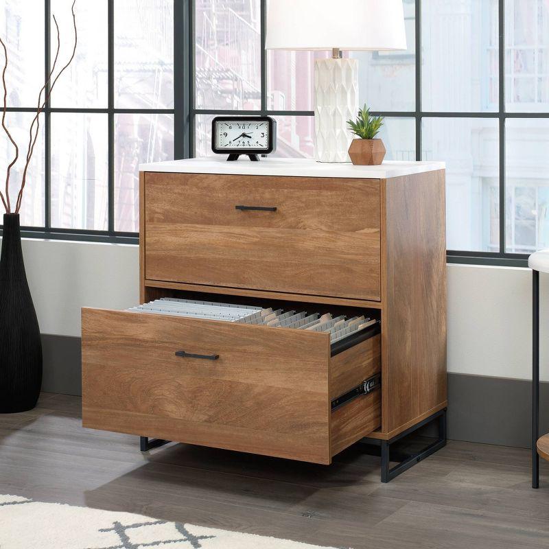 2 Drawer Tremont Row Lateral File Cabinet Sindoori Mango - Sauder: Modern Home Office, Legal/Letter Size, Metal Base