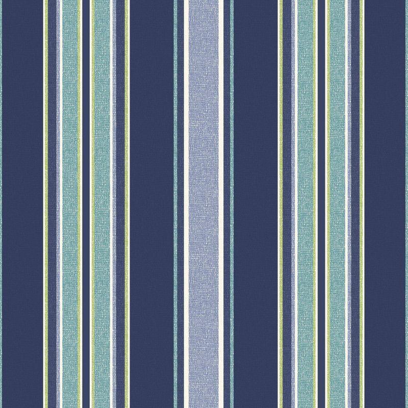 Sapphire Aurora Striped Indoor/Outdoor Reversible Throw Pillow