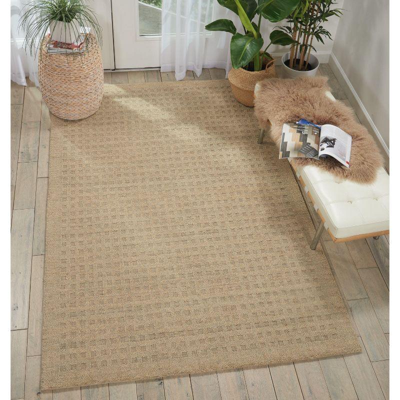 Nourison Perris Textured Indoor Area Rug Taupe 5' x 7'6"