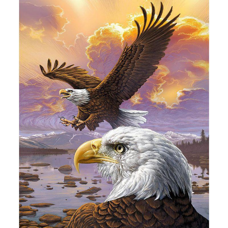 Eagle Clouds Super Soft Full/Queen Size Fleece Blanket