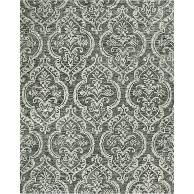 Blossom BLM603 Hand Tufted Area Rug - Blue/Sage - 8'x10' - Safavieh.