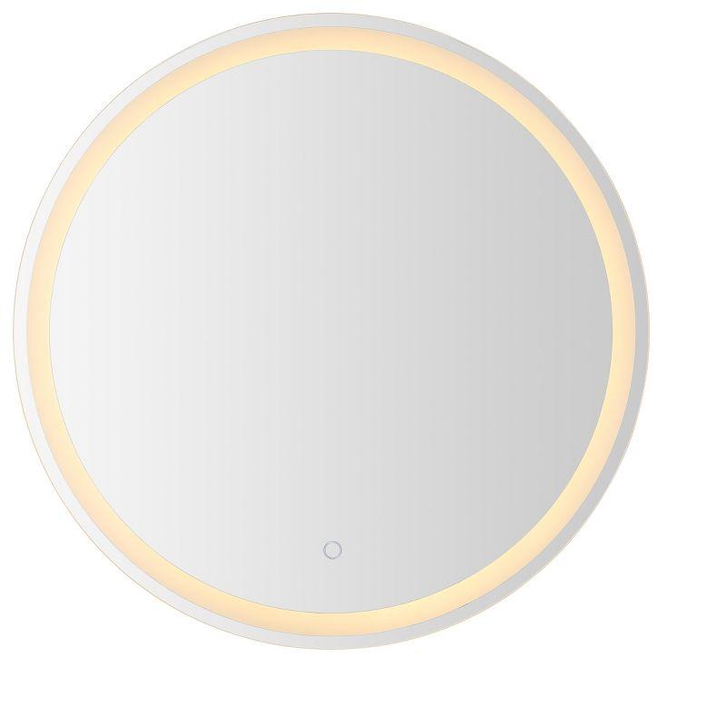 Dane Small Round Frameless Antifog Front/Back-Lit Tri-Color Wall Bathroom Vanity Mirror with Smart Touch - JONATHAN Y