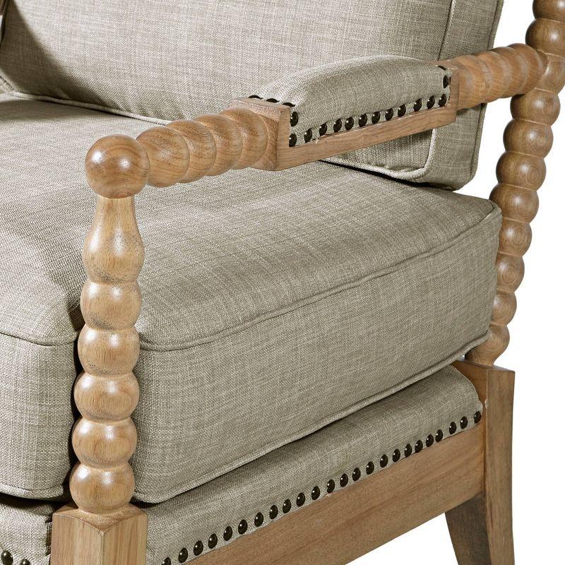 Madison Park Lyla Accent Chair Beige: Upholstered, Plywood Frame, Removable Cushions