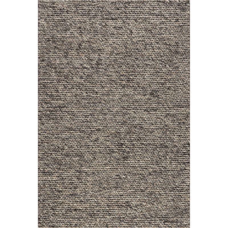 Nuloom Penelope Braided Wool Indoor Area Rug, 5' x 8', Grey