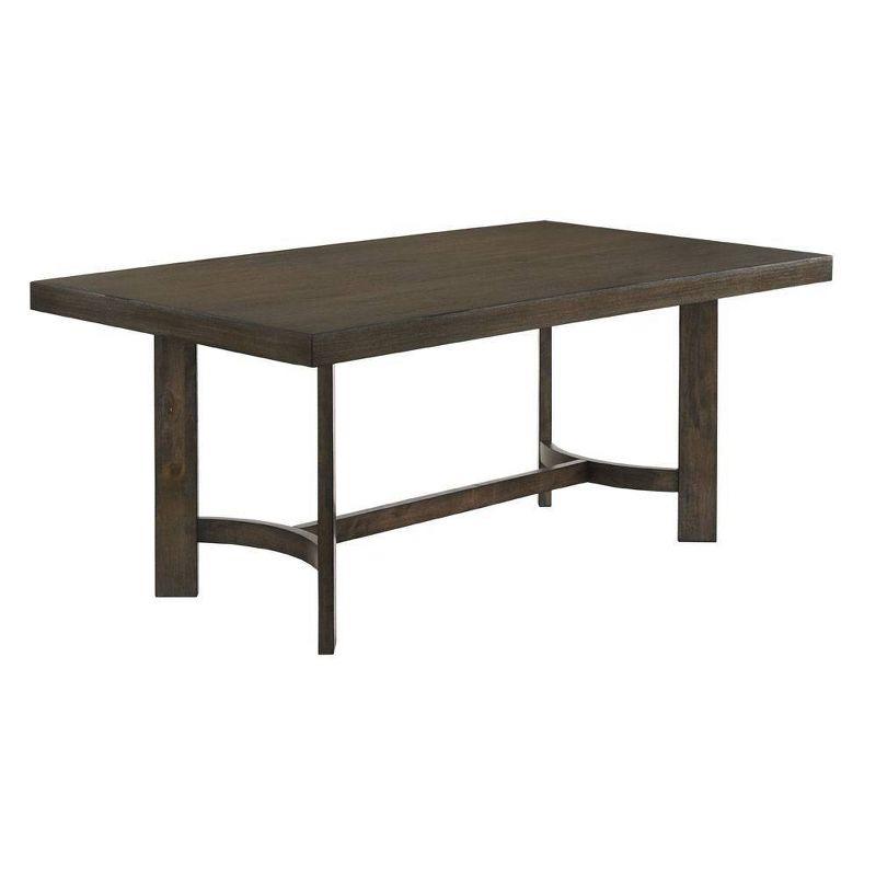 70" Farren Dining Table Espresso - Acme Furniture: Trestle Base, Seats 6, Wood Surface