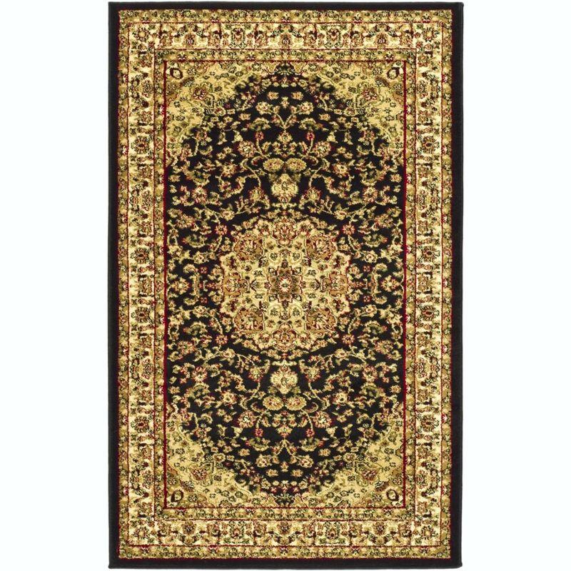 Lyndhurst LNH222 Power Loomed Accent Rug - Black/Ivory - 3'3"x5'3" - Safavieh