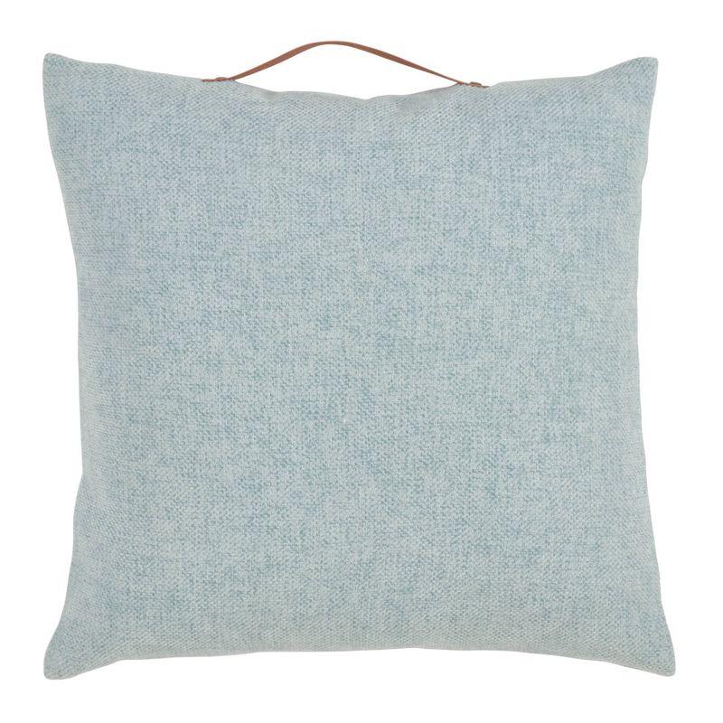 18"x18" Chenille with Handle Poly Filled Square Throw Pillow - Saro Lifestyle