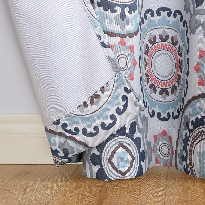 Sun Zero Sun Zero Nepal Global Medallion Print Blackout Grommet Curtain Panel