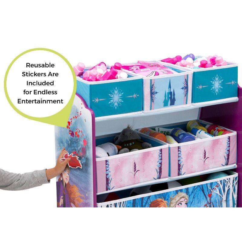 Disney Frozen 2 Design and Store 6 Bin Kids' Toy Organizer - Delta Children