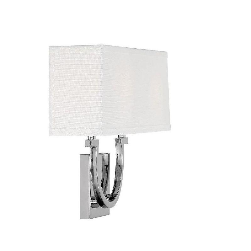 Willa Arlo™ Interiors Carlisle 2 - Light Dimmable Armed Sconce in Polished Nickel