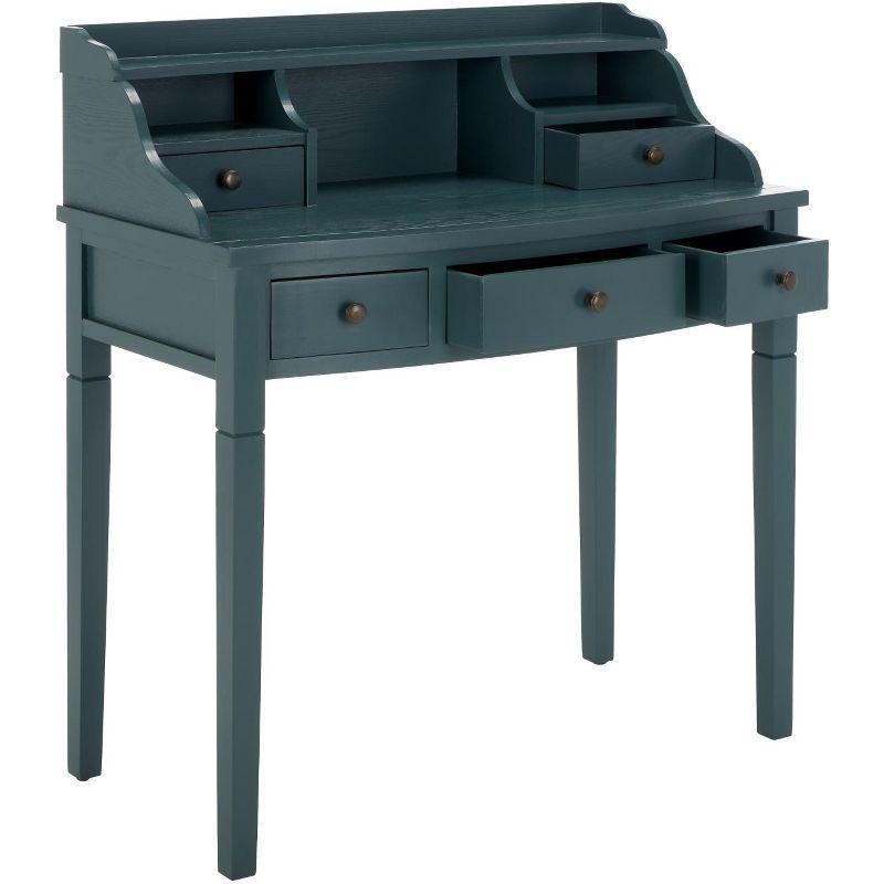 Landon Writing Desk - AMH6516 - Teal - Safavieh Couture