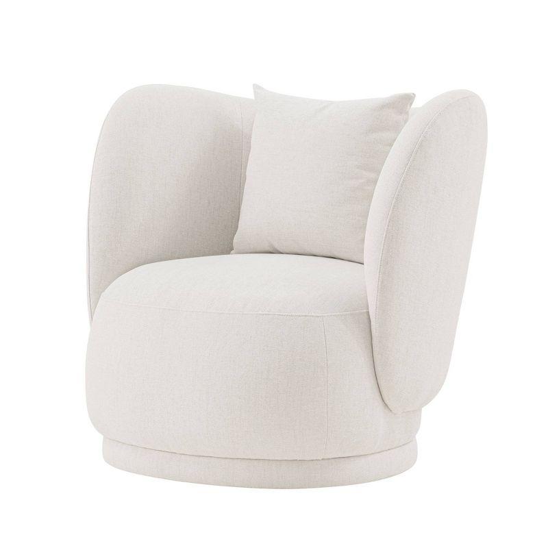 Siri Contemporary Linen Upholstered Accent Chair with Pillows - Manhattan Comfort