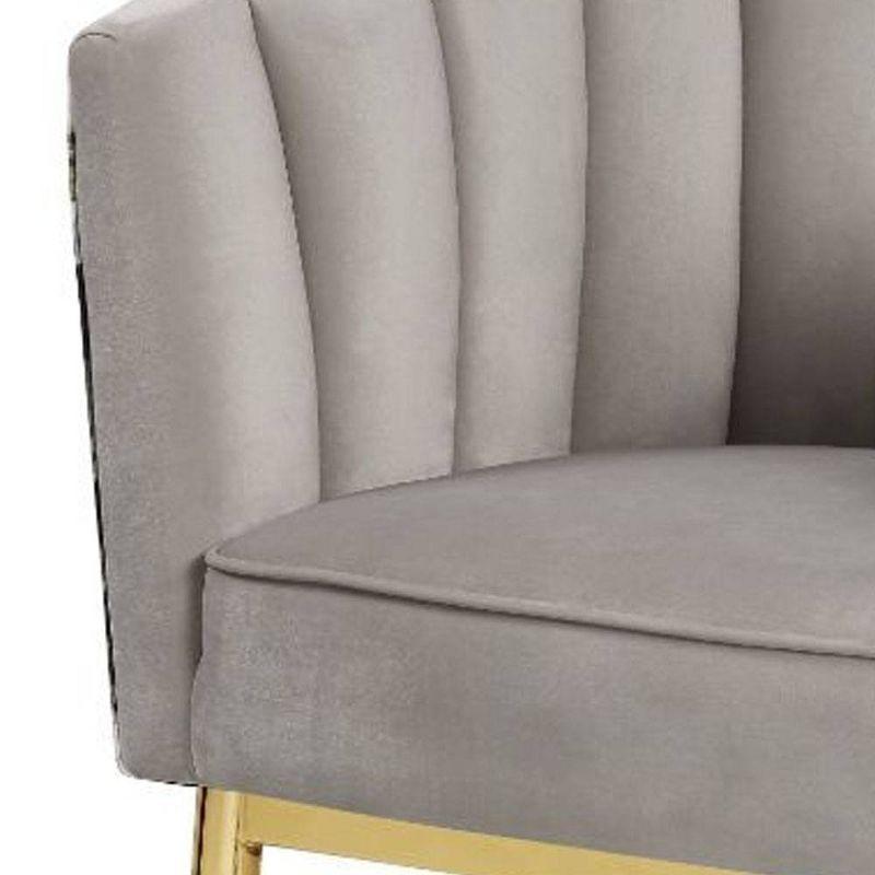 31" Colla Accent Chair Gray Velvet/Gold - Acme Furniture