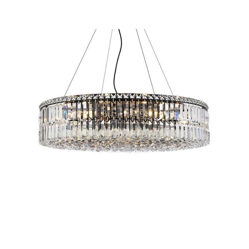 Maxime Black and Clear Crystal 18-Light Chandelier