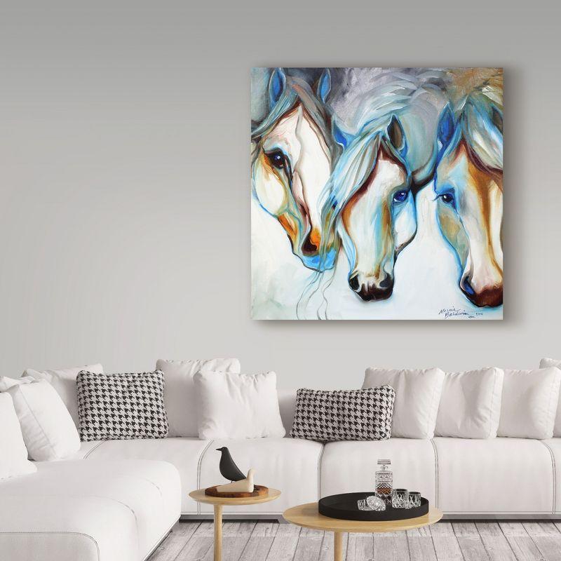 Marcia Baldwin " 3 Nobles Equine Abstract " by Marcia Baldwin