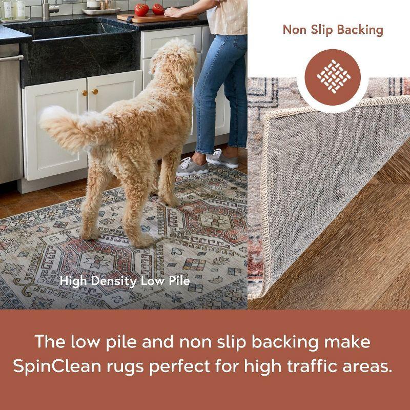 Nuloom Banks Vintage Pet Friendly Machine Washable Area Rug, 2' x 3', Beige