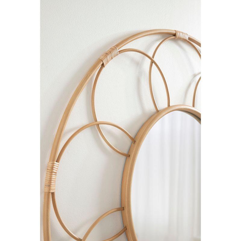 34"x34" Cori Round Rattan Mirror - Kate & Laurel All Things Decor