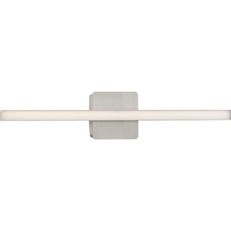 Progress Lighting Phase 4 1-Light LED Linear Vanity Light, Brushed Nickel, Rectangular Acrylic Shade