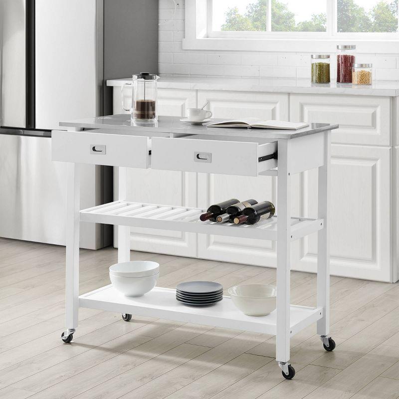 Chloe Stainless Steel Top Kitchen Island Cart - Crosley