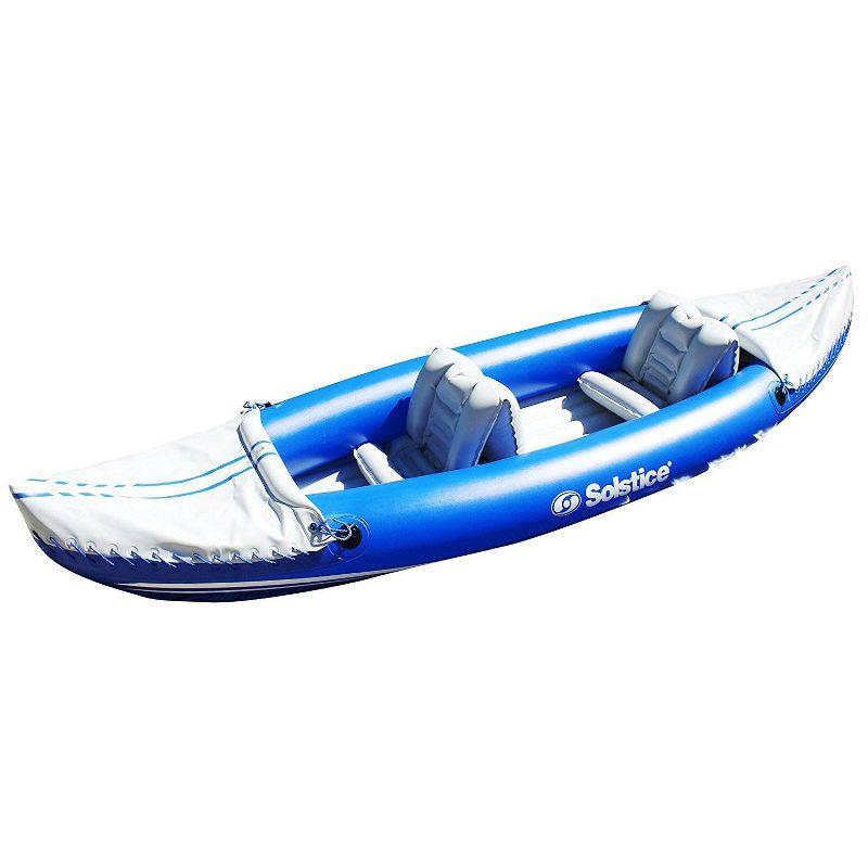 Swimline Solstice 29900 Whitewater Rapids Rogue Inflatable 2 Person Convertible Sporting Kayak with Adjustable Seats and Front and Rear Spray Covers