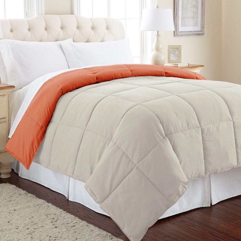 Modern Threads Sanctuary by PCT Down Alternative Microfiber Quilted Reversible Comforter & Duvet Insert - Soft, Comfortable Alternative to Goose Down - Bedding for All Seasons