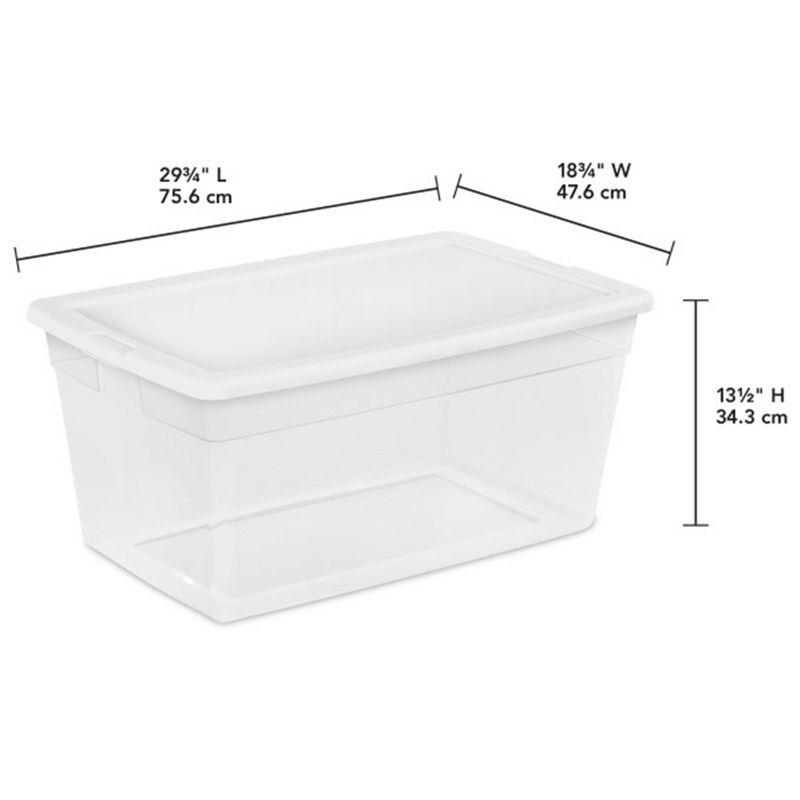 Sterilite Sterilite Storage Box, Stackable Bin with Lid, Plastic Container to Organize Shoes and Crafts on Closet Shelves