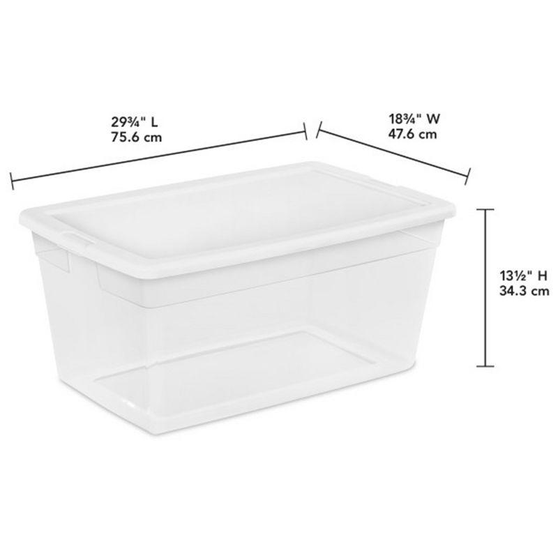 Sterilite Clear Plastic Stacking Storage Container Box w/ Lid