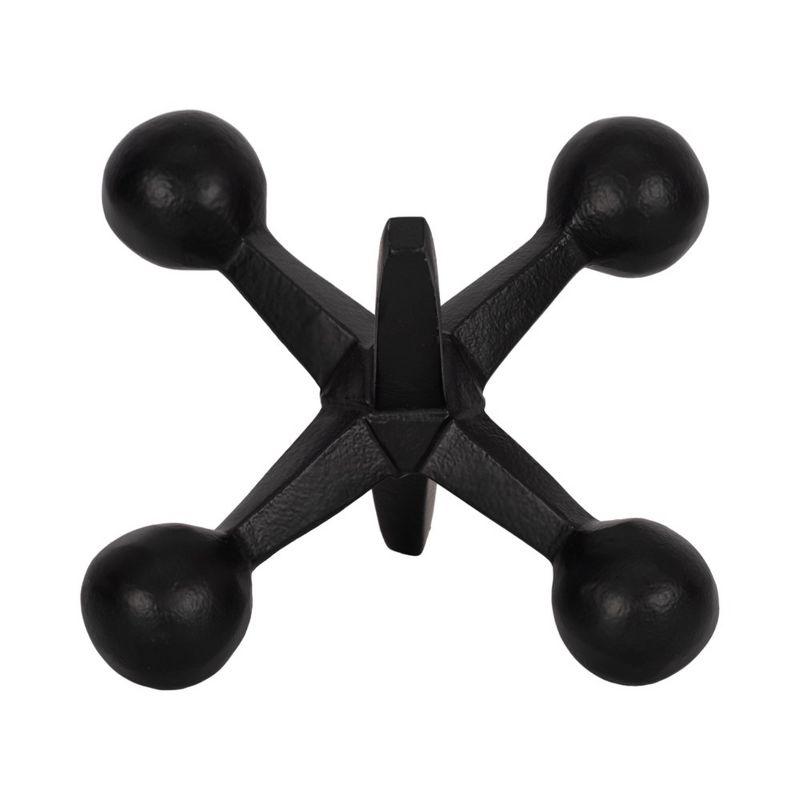 Sagebrook Home Creative Metal Jacks Sculpture for Room, Bedroom or Office Decor, Aluminum, Black 7 L x 5 W x 5 H Inches