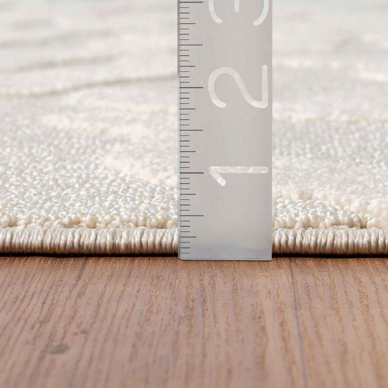 Luxe Weavers Abstract Floral Cream 8x10 Area Rug