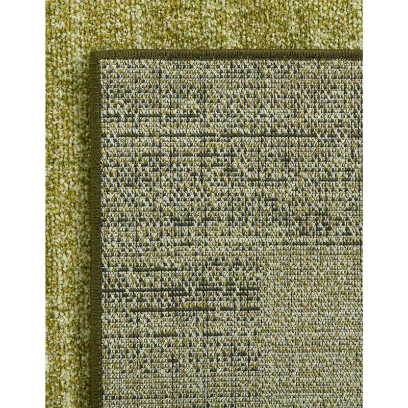 Unique Loom Del Mar Collection Area Rug - Abigail (4' 1" x 6' 1" Rectangle Light Green/Ivory)