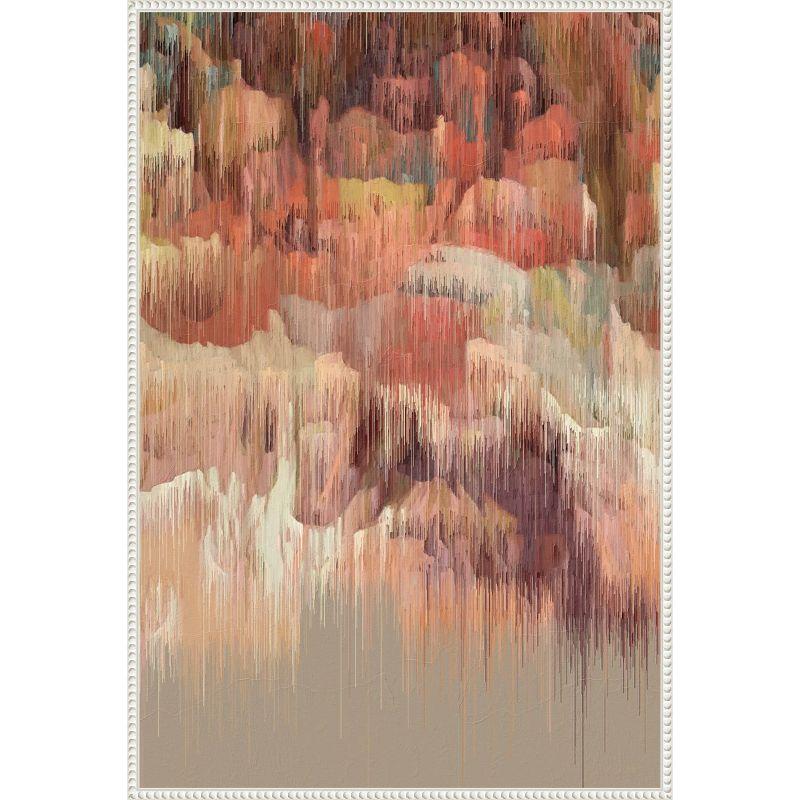 Large Beaded Perimeter Abstract Canvas Framed Wall Art