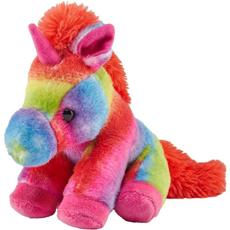 Wild Republic Rainbow Pocketkins Eco Unicorn Stuffed Animal, 5 Inches