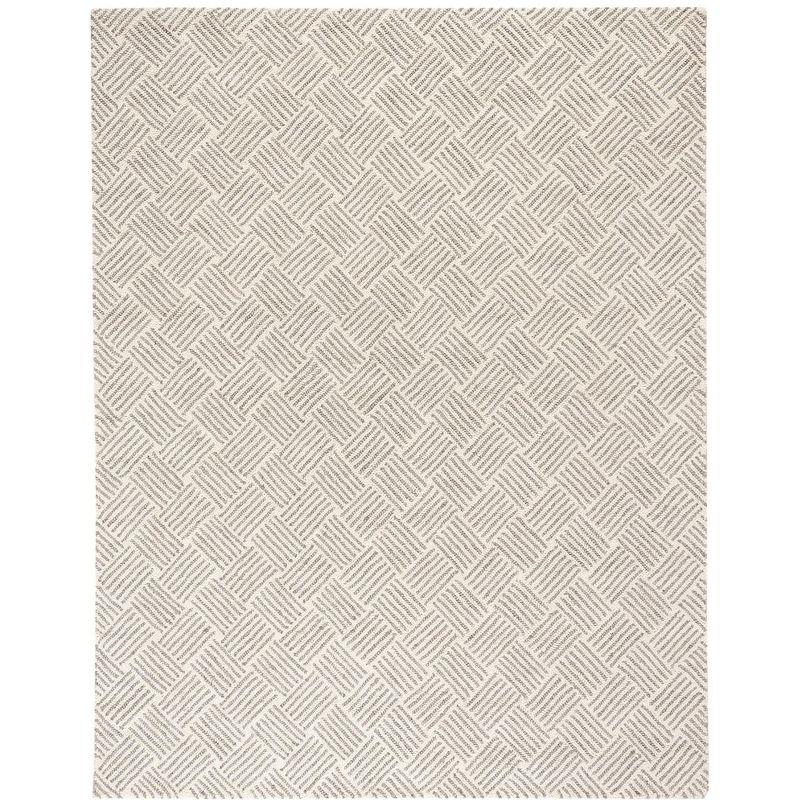 Layers Grey Hand Hooked Wool Rug