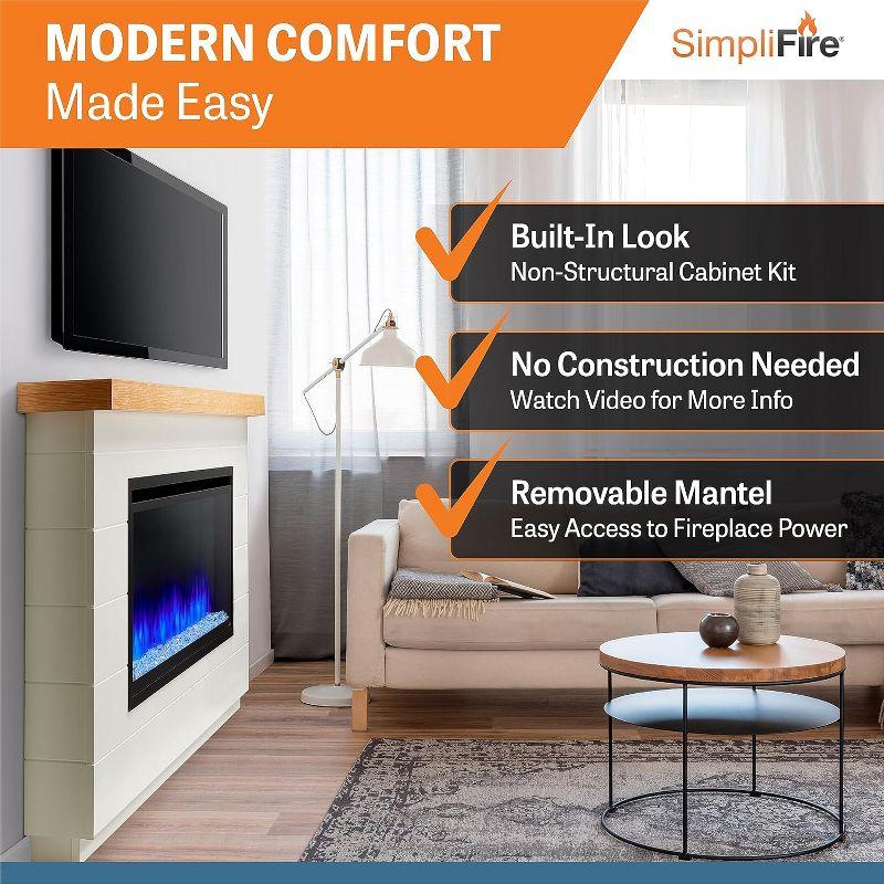 Simplifire Boyd Modern Farmhouse Electric Fireplace Mantel Package