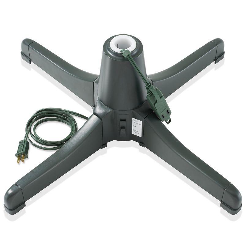 Casafield Rotating Christmas Tree Stand - 360-Degree Revolving Base for Up to 7.5 FT Artificial Tree, Green