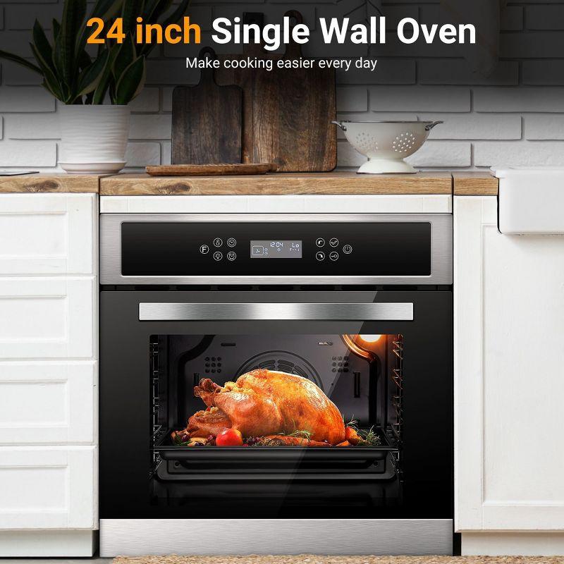 Electric oven,Built-in Over with 8 automatic recipes,Multifunctional timer,safety lock,LED Screen,Smart Touch Control,240V,2800W,5 Rack Positions