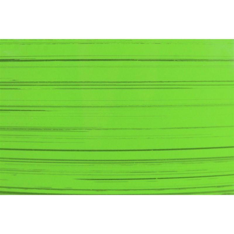 Garden Elements Indoor/Outdoor Glazed Brushed Happy Plastic Planter, Large, Bright Green, 15"
