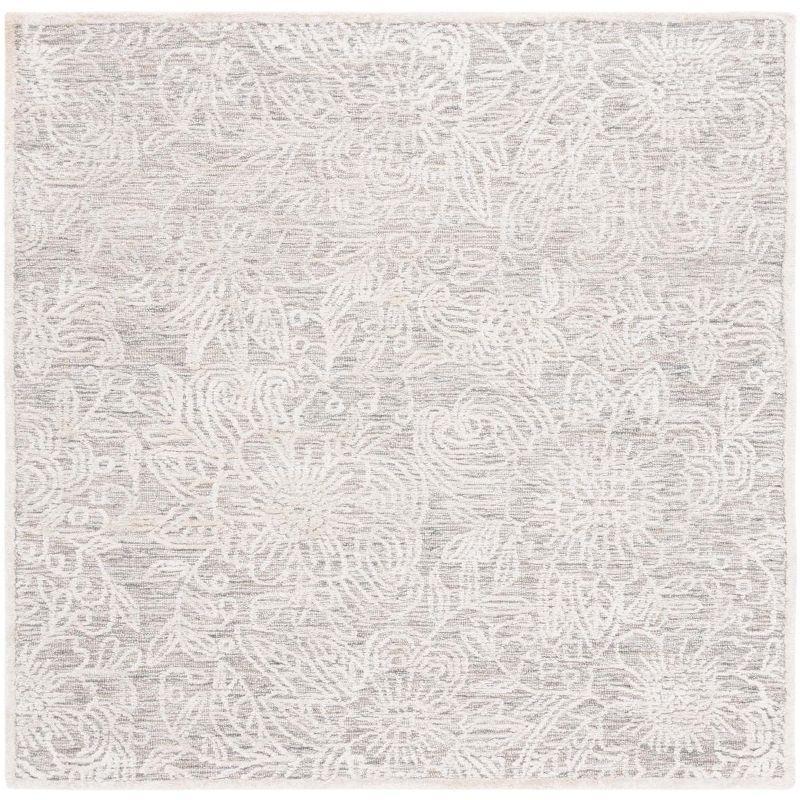 Precious PRE306 Hand Tufted Indoor Area Rug - 6'x6' - Grey/Ivory - Safavieh