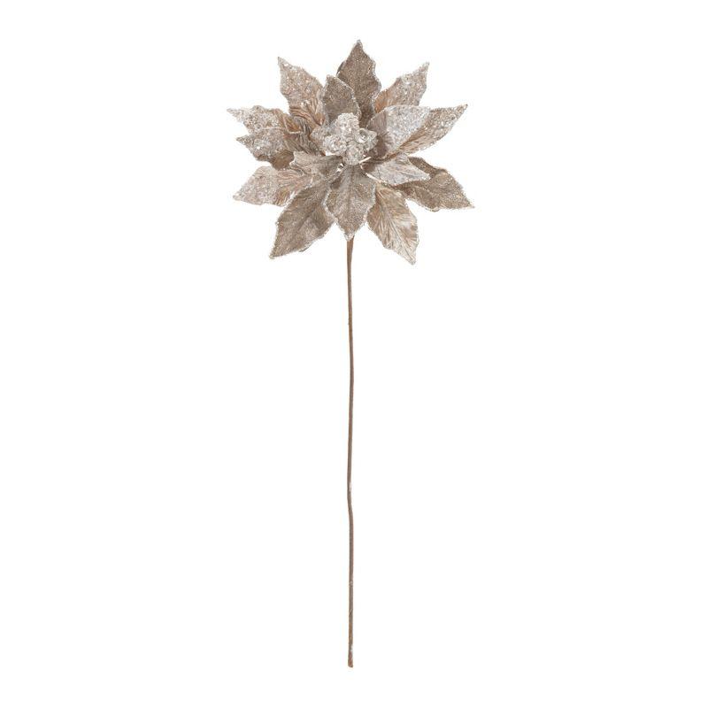 Melrose Beaded Poinsettia Stem (Set of 2)