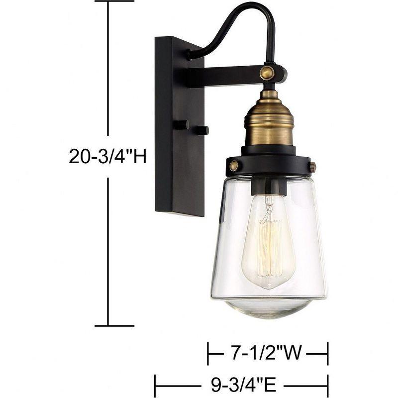 Savoy House Exterior Collections 1 - Light Wall Light in  Vintage Black/Warm Brass